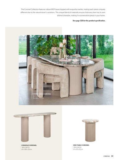 Richmond Interiors La Cantera organique Table de Salon - travertin