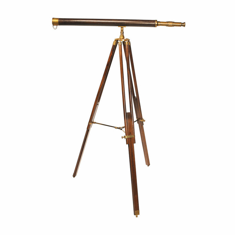 Authentic Models Avalon Telescope, Teleskop, Fernrohr, mit Stativ, Holz / Messing, KA038-www.Stil-Ambiente.de-AUM0KA038