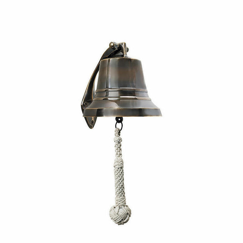 Authentic Models Bronze Schiffsglocke, Ships Bell, Glocke, Deko, Messing Massiv / Baumwolle, H 12 cm, AC072B-www.Stil-Ambiente.de-AUM0AC072B