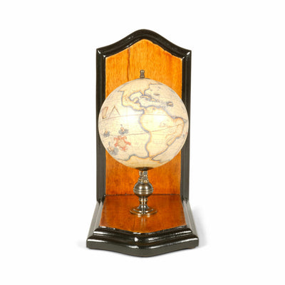 Authentic Models Buchstützen Globe, Buchenden, Walnuss-Holz, Metall, GL009F-www.Stil-Ambiente.de-AUM0GL009F