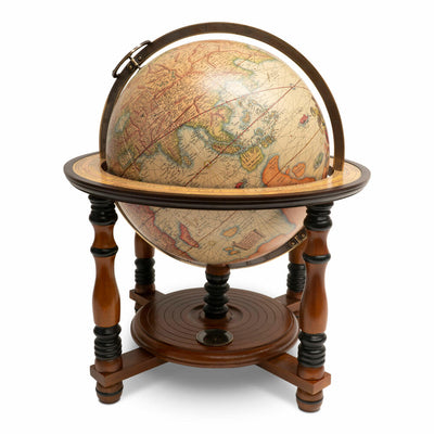 Authentic Models Globus Terrestrial Table Globe Large, Deko-Weltkugel, Akazienholz / Kunststoff / Papier, GL025-www.Stil-Ambiente.de-AUM0GL025