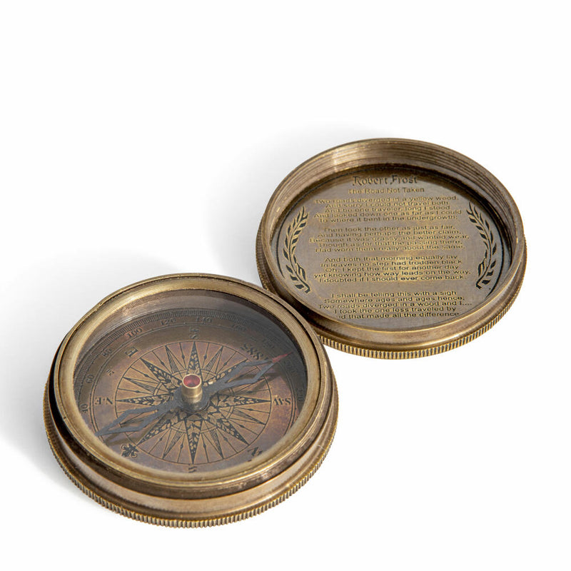 Authentic Models Kompass Antique Pocket Compass, Taschenkompass, Messing / Glas, CO036-www.Stil-Ambiente.de-AUM0CO036