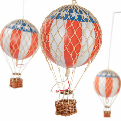 Authentic Models Mobile Flying the Skies US, Hängedekoration, Ballon, Rattan / Papier / Kunststoff, AP136-www.Stil-Ambiente.de-AUM0AP136