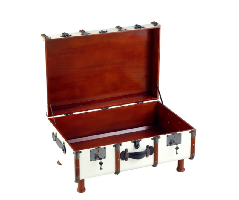 Authentic Models STATEROOM TRUNK TABLE, OFF WHITE-www.Stil-Ambiente.de-MF040OW