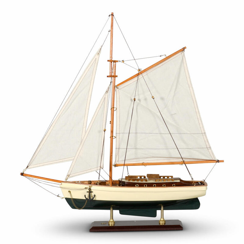 Authentic Models Schiffsmodell 1930 Classic Yacht Small, Schreibtischdeko, Holz, Baumwolle, AS134-www.Stil-Ambiente.de-AUM0AS134