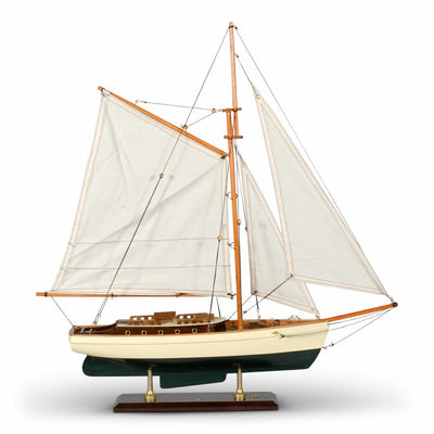 Authentic Models Schiffsmodell 1930 Classic Yacht Small, Schreibtischdeko, Holz, Baumwolle, AS134-www.Stil-Ambiente.de-AUM0AS134