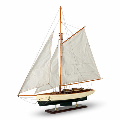 Authentic Models Schiffsmodell 1930s Classic Yacht Large, Segelschiff, Dekoration, Holz / Baumwolle, AS135-www.Stil-Ambiente.de-AUM0AS135