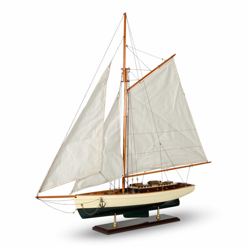 Authentic Models Schiffsmodell 1930s Classic Yacht Large, Segelschiff, Dekoration, Holz / Baumwolle, AS135-www.Stil-Ambiente.de-AUM0AS135