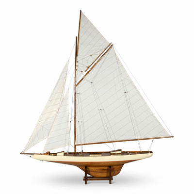 Authentic Models Schiffsmodell Americas Cup Columbia Medium, Segelschiff, Dekoration, Holz / Baumwolle, AS076F-www.Stil-Ambiente.de-AUM0AS076F