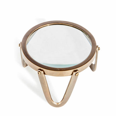 Authentic Models Schreibtischlupe Desk Magnifier Brass, Tischlupe, Vergrößerungsglas, Aluminium / Glas, Ø 10.5 cm, AC043-www.Stil-Ambiente.de-AUM0AC043