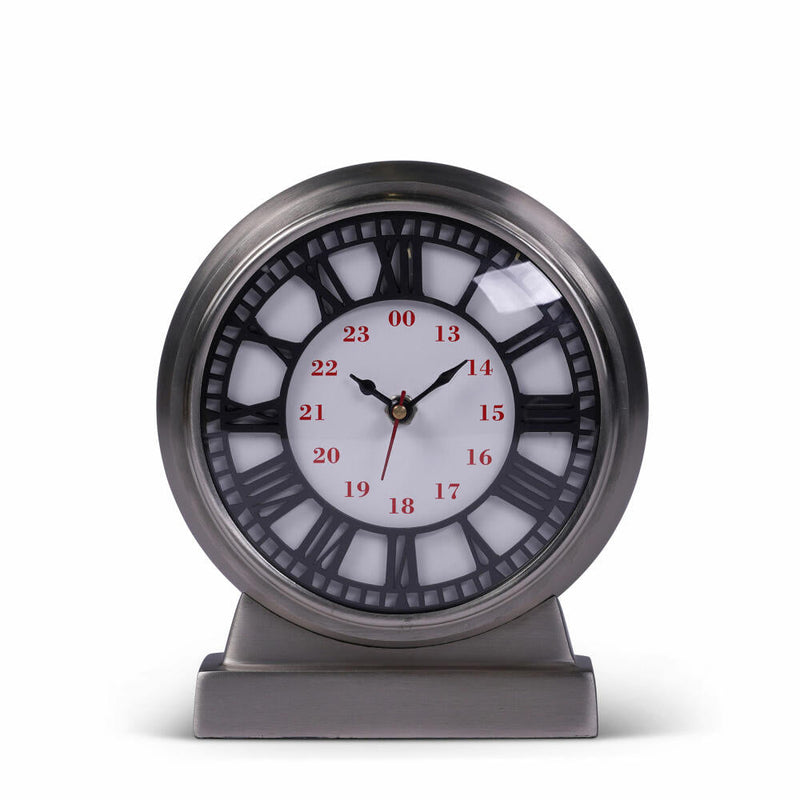 Authentic Models Waterloo Desk Clock S, Schreibtischuhr, Uhr, Deko, Aluminium / Glas, SC067-www.Stil-Ambiente.de-AUM0SC067