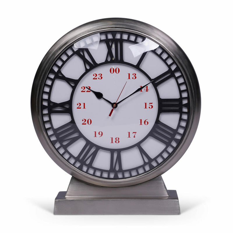 Authentic Models Waterloo Desk Clock XL, Schreibtischuhr, Uhr, Deko, Aluminium / Glas, SC068-www.Stil-Ambiente.de-AUM0SC068