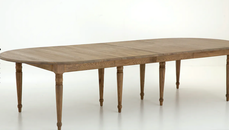 Flamant Table de salle à manger EDMUND, chêne vieilli, 220 (340) cm