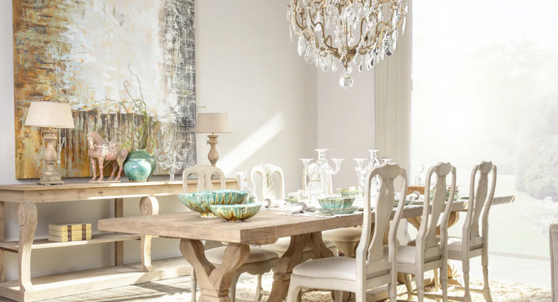 Flamant Table de salle à manger REGGIE, rectangulaire, bois, naturel