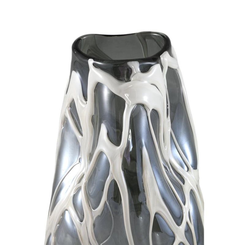 Ptmd Conck Grey solid glass vase white organic L-8720014795489-www.Stil-Ambiente.de-716345