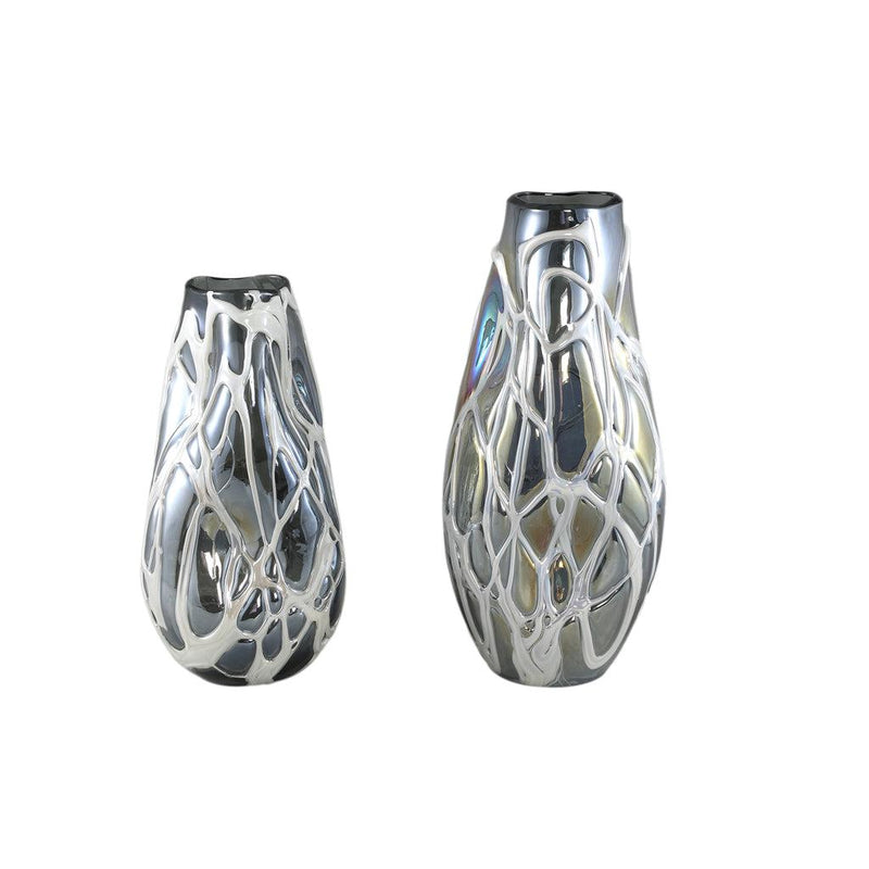 Ptmd Conck Grey solid glass vase white organic L-8720014795489-www.Stil-Ambiente.de-716345