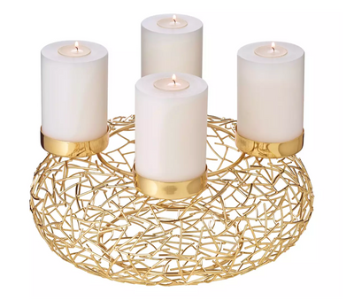 Design Kerzenständer Hochglanz Modern Silber Gold Vintage