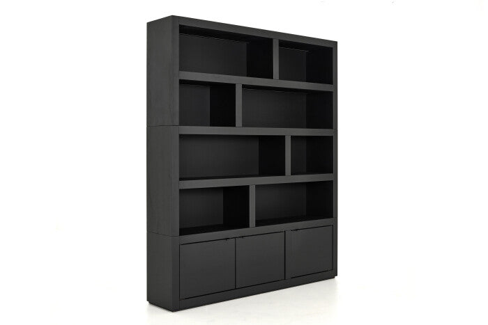 Flamant BJORN, Bücherregal, schwarz, mit dimmbaren LED-Leuchten-www.Stil-Ambiente.de-0100100936