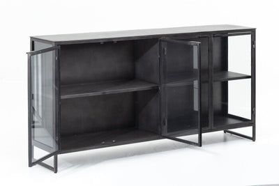 Flamant LAURANCE, Buffetschrank, schwarz, Metall, 4 Türen-www.Stil-Ambiente.de-0100300208