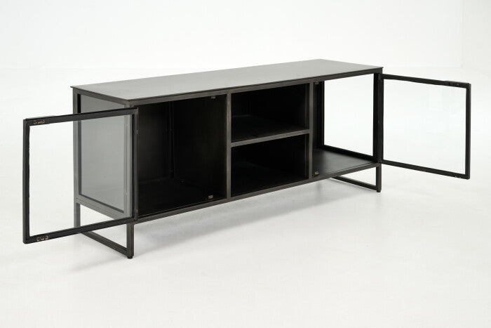 Flamant LAURANCE, TV-Schrank, schwarz, Metall, 2 Türen-www.Stil-Ambiente.de-0100300201