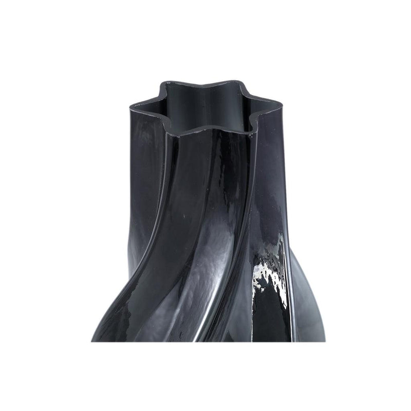 Ptmd Florence Black glass vase curved lines L-8720014885654-www.Stil-Ambiente.de-719428