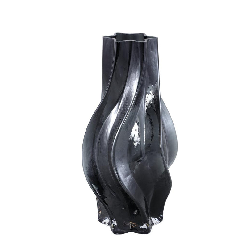 Ptmd Florence Black glass vase curved lines L-8720014885654-www.Stil-Ambiente.de-719428