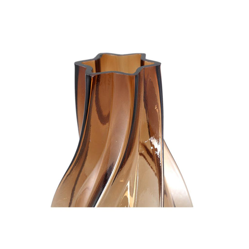 Ptmd Florence Brown glass vase curved lines L-8720014885593-www.Stil-Ambiente.de-719426