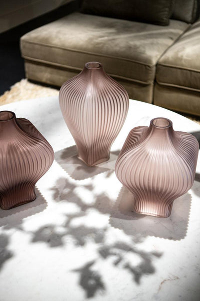 Ptmd Halde Purple solid glass vase ribbed organic wide-8720014795632-www.Stil-Ambiente.de-716350