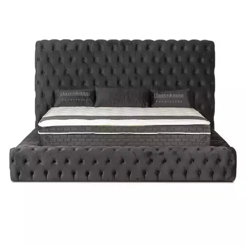 Hazenkamp Bett Bed Chesterfield Bed Inc. Mattres size 180x200 Anthrazit-Stil-Ambiente-200685