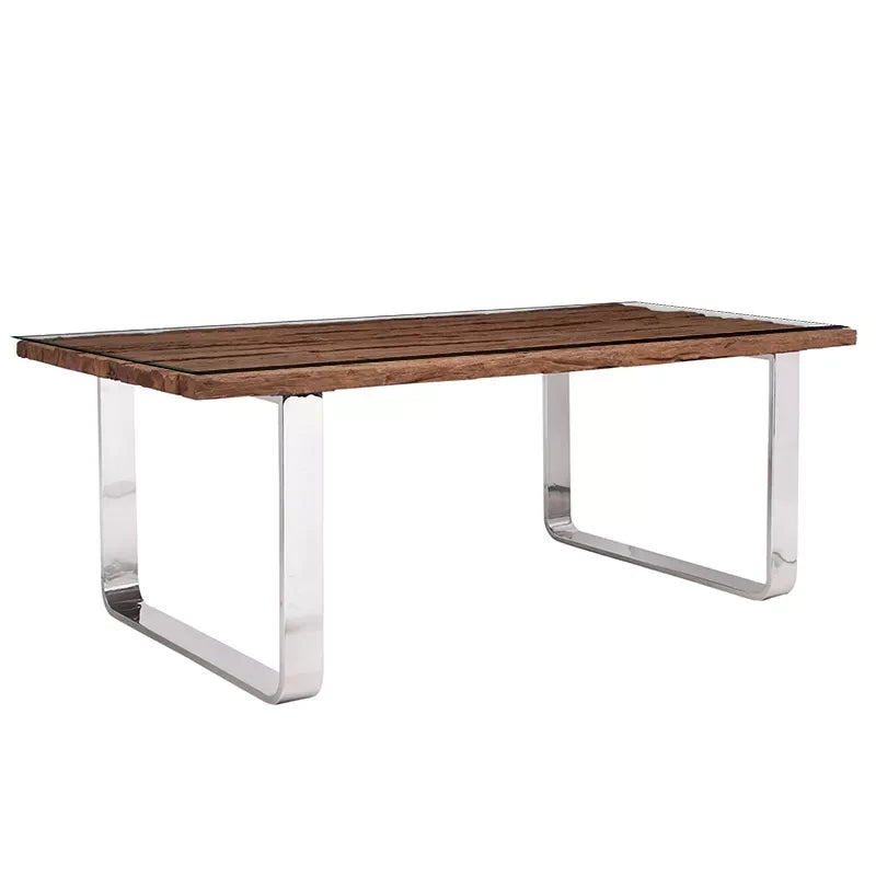 Hazenkamp Dining U-Table Marlowe 200x100x75cm with Glass Top-www.Stil-Ambiente.de-111472