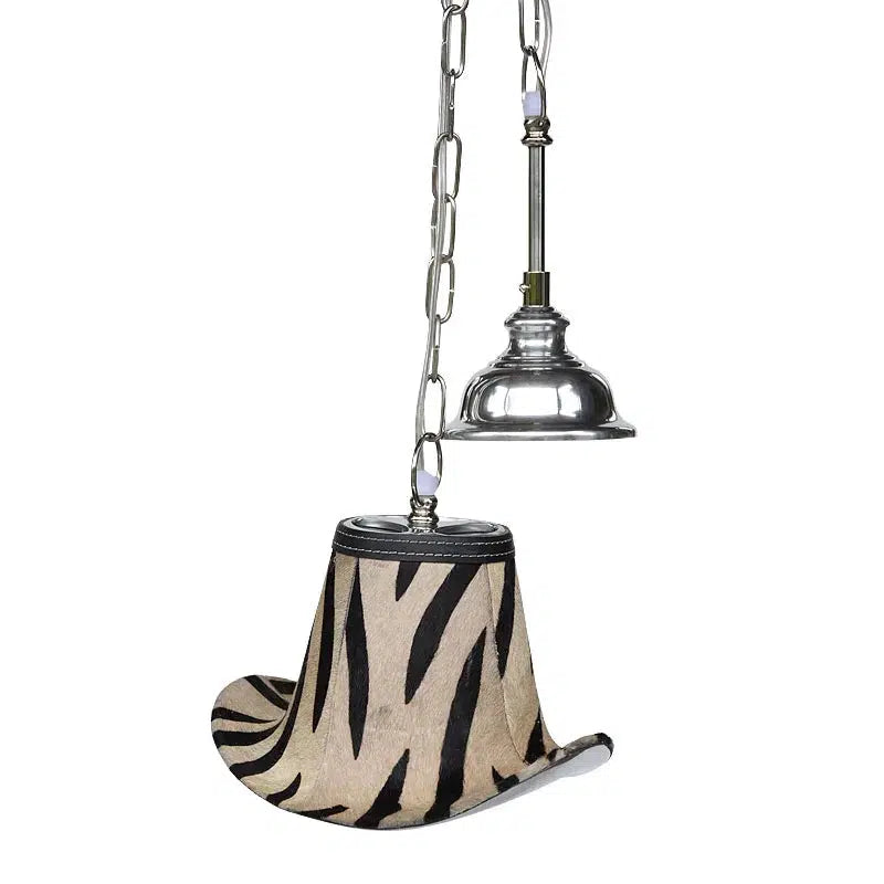 Hazenkamp Hängelampe Pendant 26x20x17cm Zebra Hut-9509564864819-www.Stil-Ambiente.de-104596