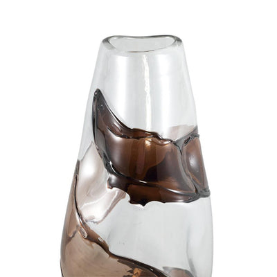 Ptmd Lisee Brown solid glass vase line frost L-8720014795540-www.Stil-Ambiente.de-716347