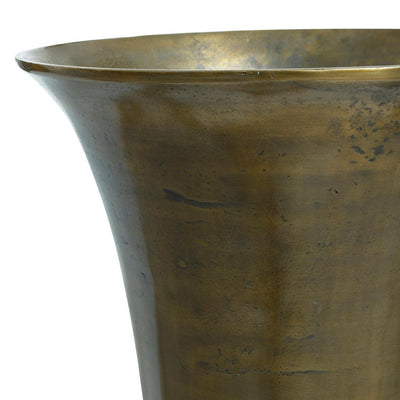 Ptmd Daymen Bronze aluminium vase on base round L-8720014410450-www.Stil-Ambiente.de-702560