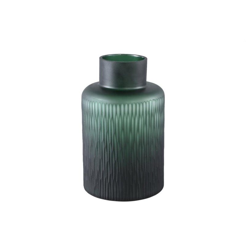 Ptmd Hivvay Green carved glass vase with border low-8720014946683-www.Stil-Ambiente.de-721813