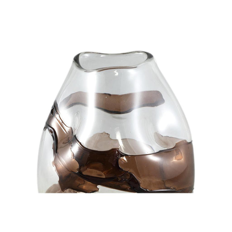 Ptmd Lisee Brown solid glass vase line frost S-8720014795519-www.Stil-Ambiente.de-716346