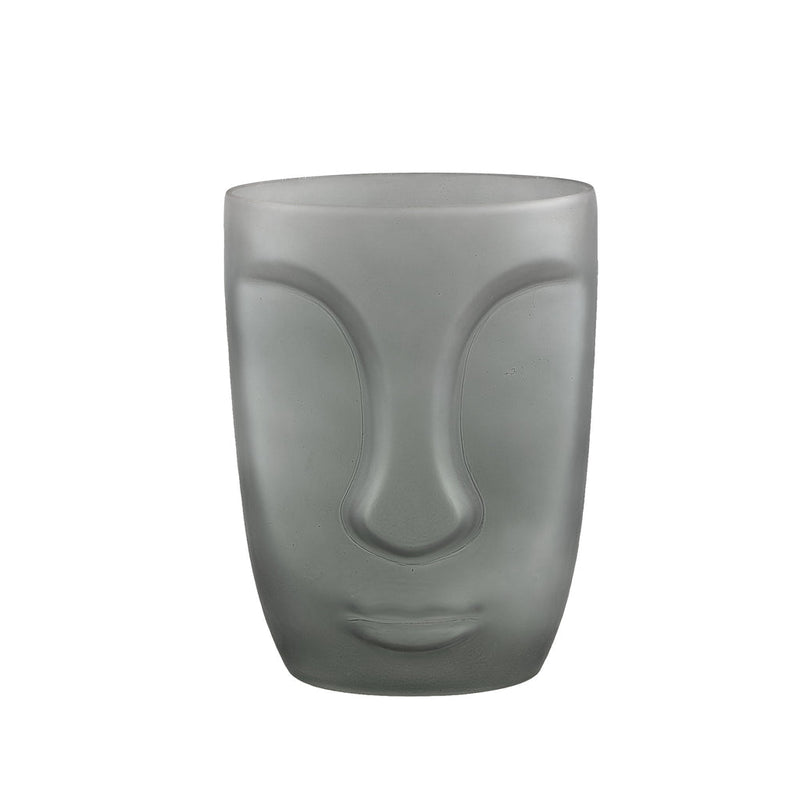 Ptmd Roda Black glass vase with face structure-8720014548559-www.Stil-Ambiente.de-707169