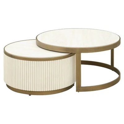 Richmond Interiors Couchtisch Tivoli Set von 2 (White)-8721009410899-www.Stil-Ambiente.de-8102