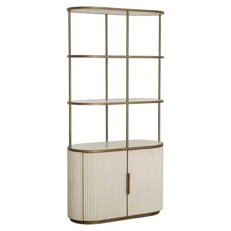 Richmond Interiors Schrank Tivoli rund 2-türig 3-Regale (White)-8721009411070-www.Stil-Ambiente.de-8104