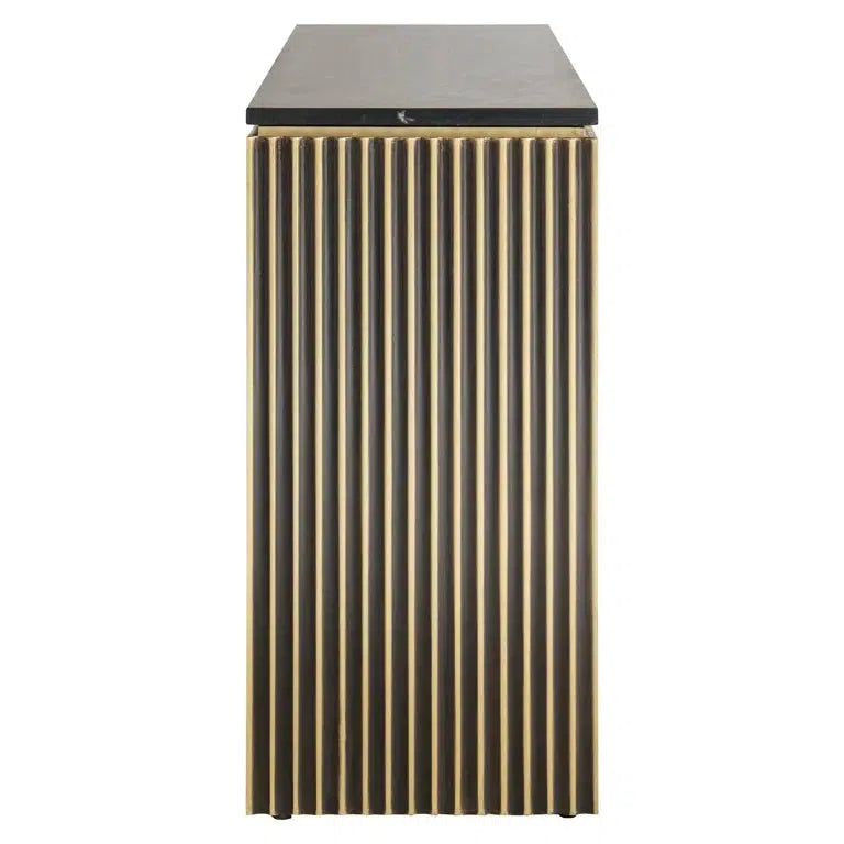 Richmond Interiors Sideboard Les Arcs 3-türig (Brushed Gold-8721009406816-www.Stil-Ambiente.de-7569