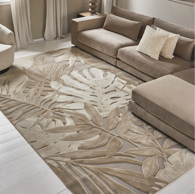 Riviera Maison Teppich Palmera, Creme, 290x200cm-8720794012677-Stil-Ambiente-523110