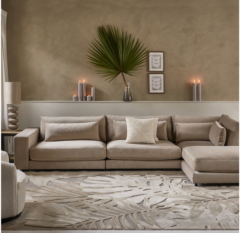 Riviera Maison Teppich Palmera, Creme, 290x200cm-8720794012677-Stil-Ambiente-523110