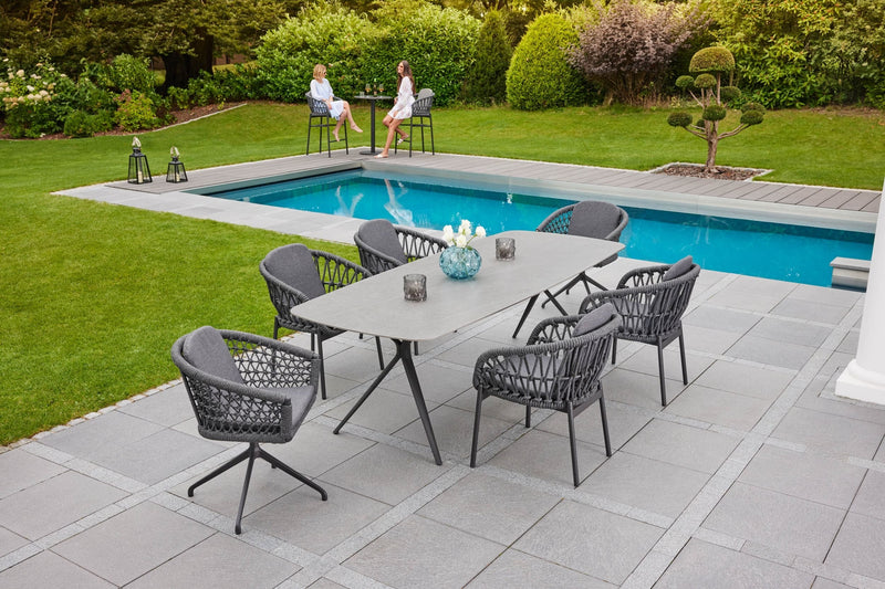 Table de jardin sunbella bari - 240 cm gris