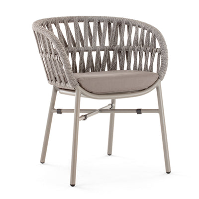 Grattoni Chaise de jardin tressée TAHITI - aluminium avec corde tressée - empilable