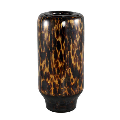 Vika Brown glass vase dotted pattern round L-8720014550385-www.Stil-Ambiente.de-707230