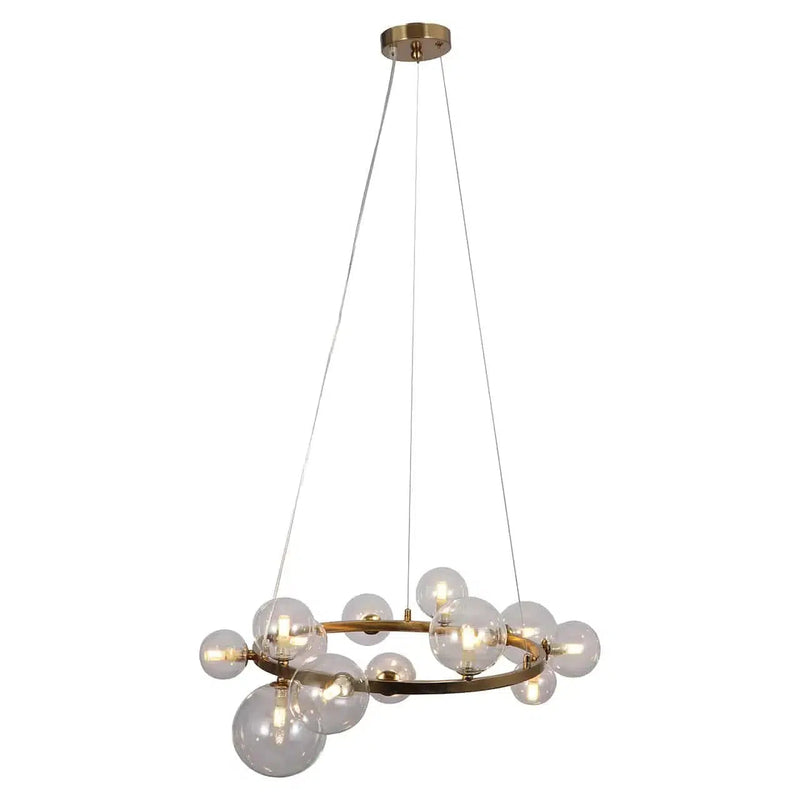 Richmond Interiors Design Hanging Lamp Yosie geborsteld goud (geborsteld goud)