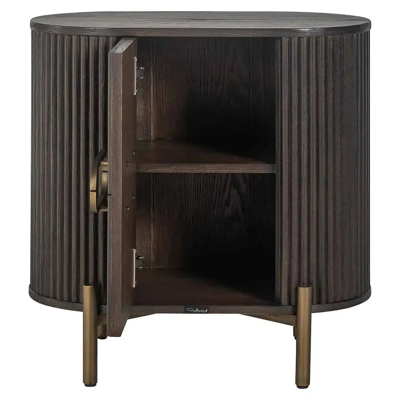 Внутренние прикроватные столы Ричмонда Ecktisch Cabinet Luxor 1-дверная (коричневая)