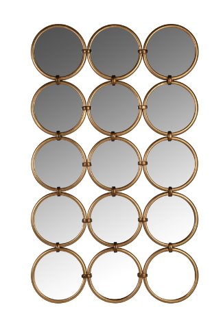 Richmond Interiors Spiegel Birche mit 16 Spiegel (Gold)